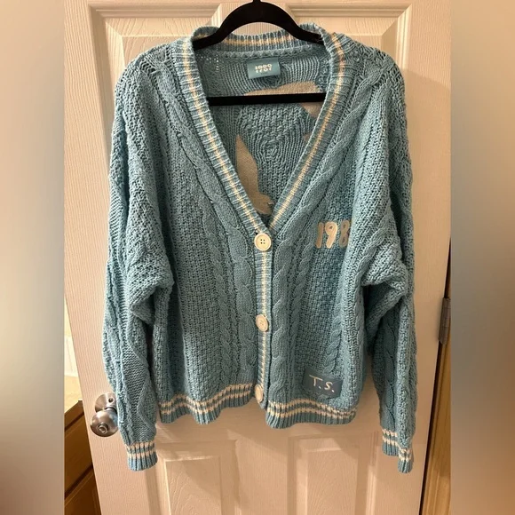 👑 Taylor Swift 1989 (Taylor’s Version) Blue Seagull Cardigan – XS/S - Picture 1 of 8